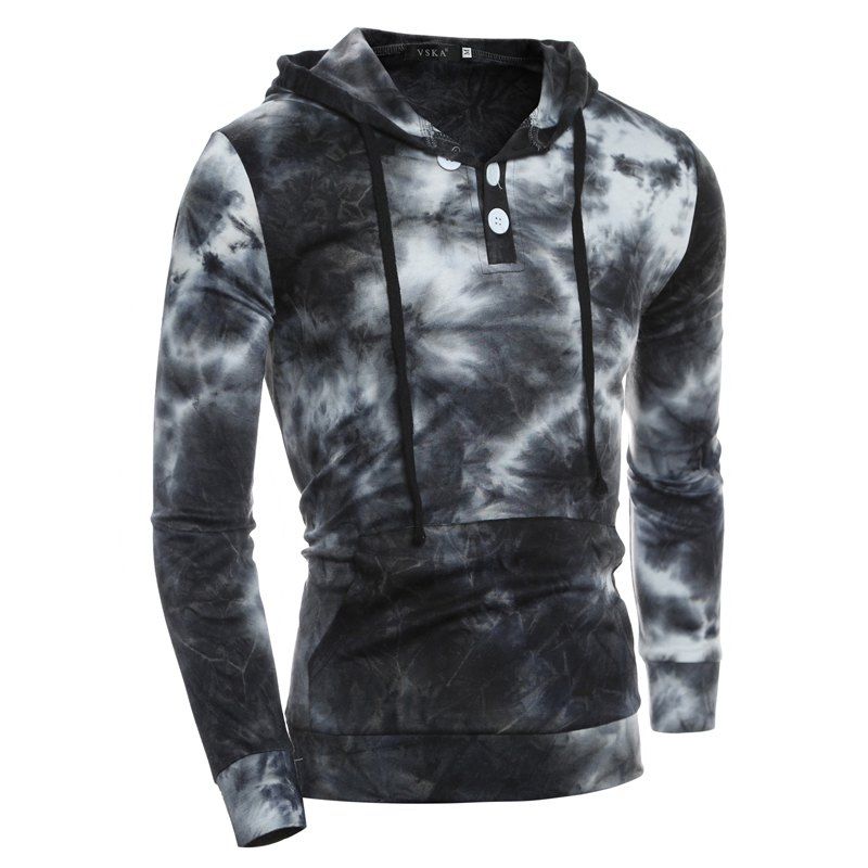 

Men'S Fading Casual Hooded Hooded Hoodie, Black