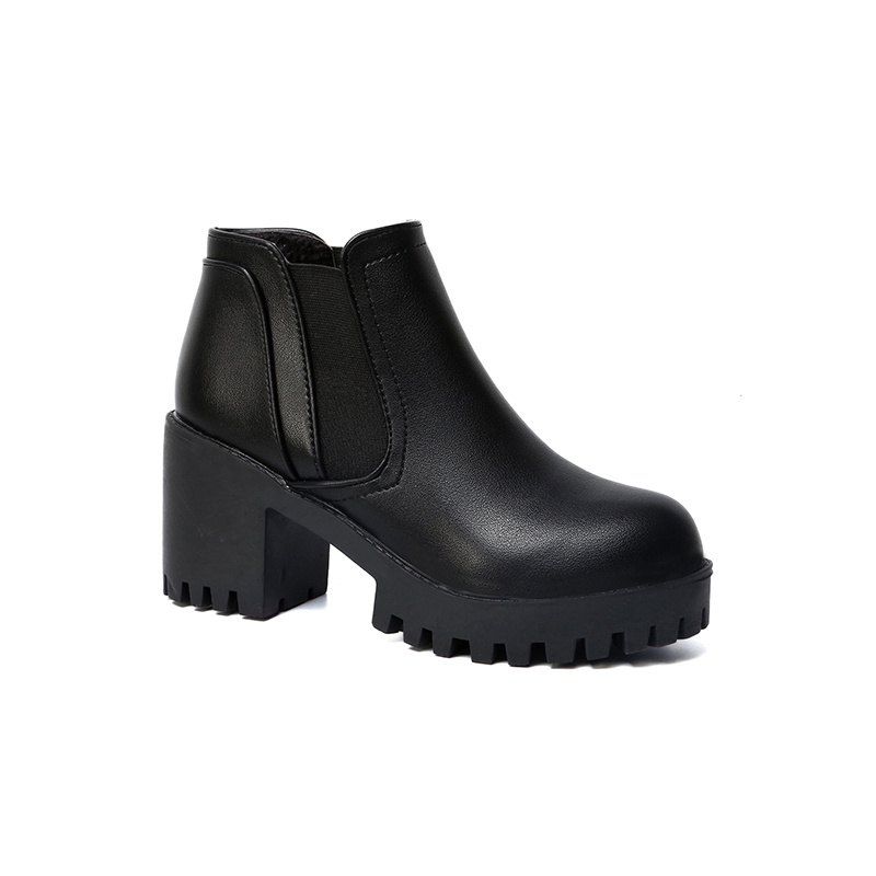 

Martin High Round Head Ankle Boots, Black