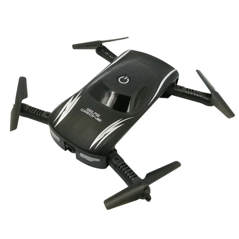 

X185 Set High RC Plane WIFI Folding HD Aerial Mini Drone Air Car Children Toy Gift, Black