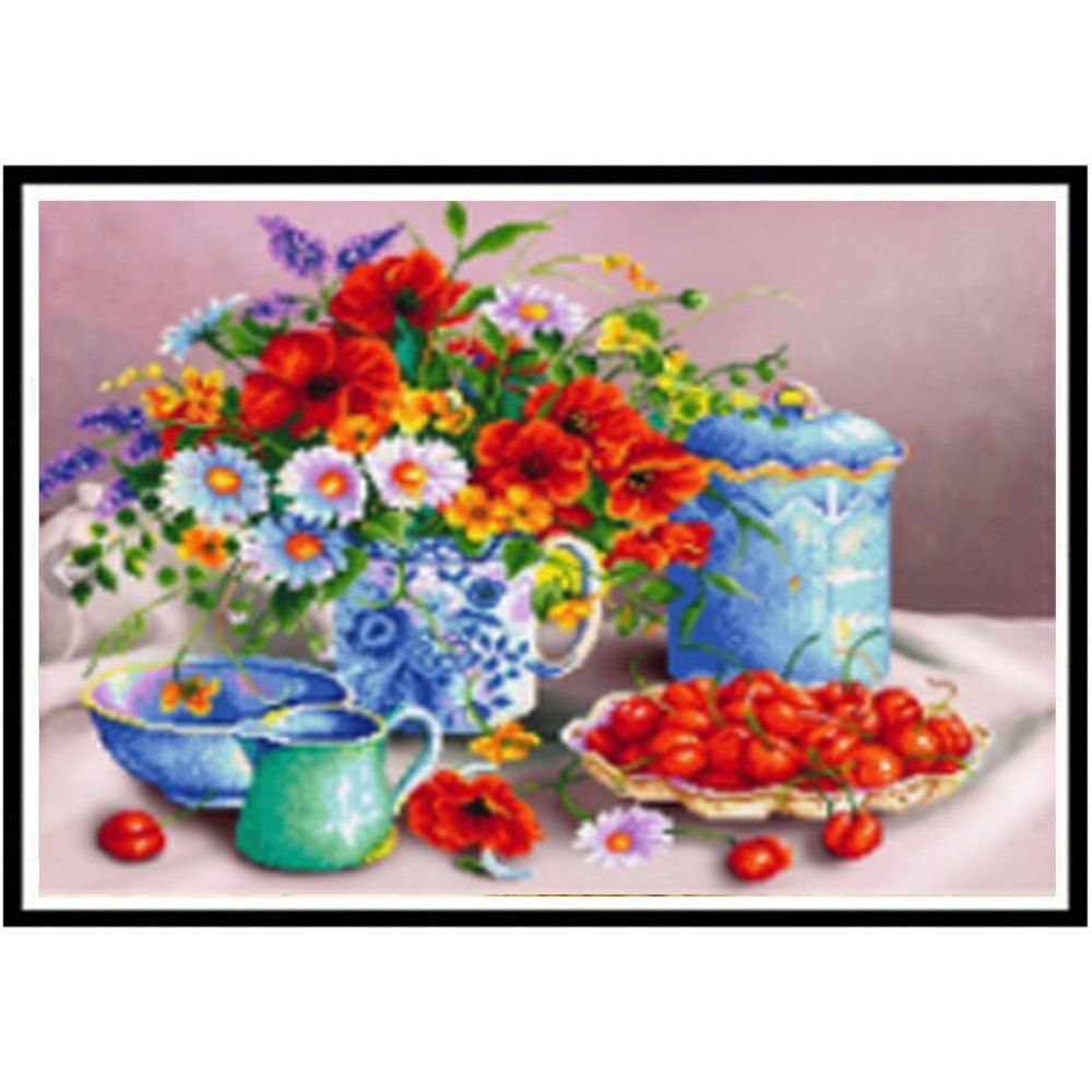 

NAIYUE 9414 Fruit Vase Print Draw 5D Diamond Painting Diamond Embroidery, Colormix