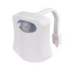 Capteur de lumière de toilette Lampe LED Mouvement humain activé PIR 8 couleurs automatique éclairage de nuit - Blanc 