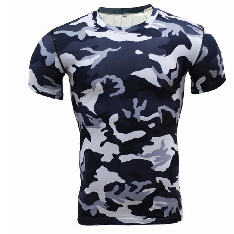 

Men's Daily Sports Casual Punk Gothic Spring Summer T-shirt Plaid Round Neck Short Sleeves Polyester, Blue