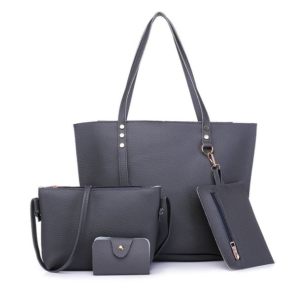 Élégant et simple sac à bandoulière rétro Messenger Bag Wild Handbag - gris foncé 