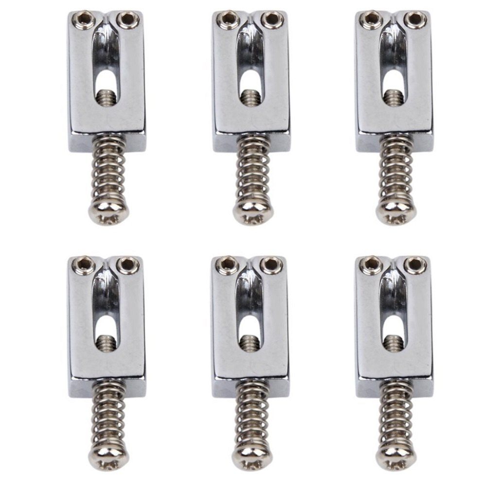 [17 OFF] 2020 Silver Tremolo Bridge Saddles For Electric Guitar 6pcs