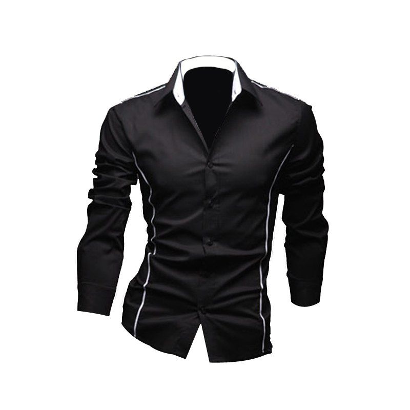 

Men'S Personal Edge Fashion Casual Long-Sleeved Shirts, Black