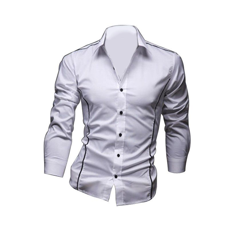 

Men'S Personal Edge Fashion Casual Long-Sleeved Shirts, White