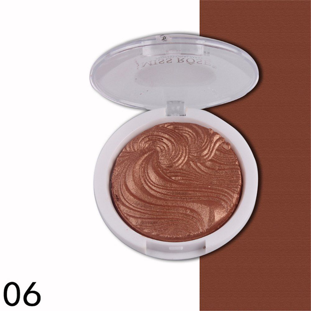 

2017 New Miss Rose Highlighter Make Up Palette Waterproof White Gold Shimmer Glow Brightening Powder Highlighters, 6#
