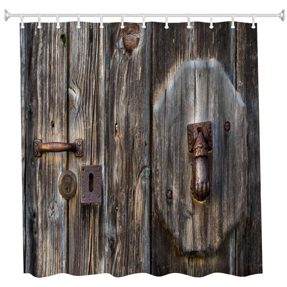 

Coppery Door Polyester Shower Curtain Bathroom Curtain High Definition 3D Printing Water-Proof, Colormix