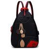 Sac à dos en nylon sac à dos femme broderie mode petit sac à bandoulière multifonctionnel frais sac à bandoulière grand sac de voyage - Noir 