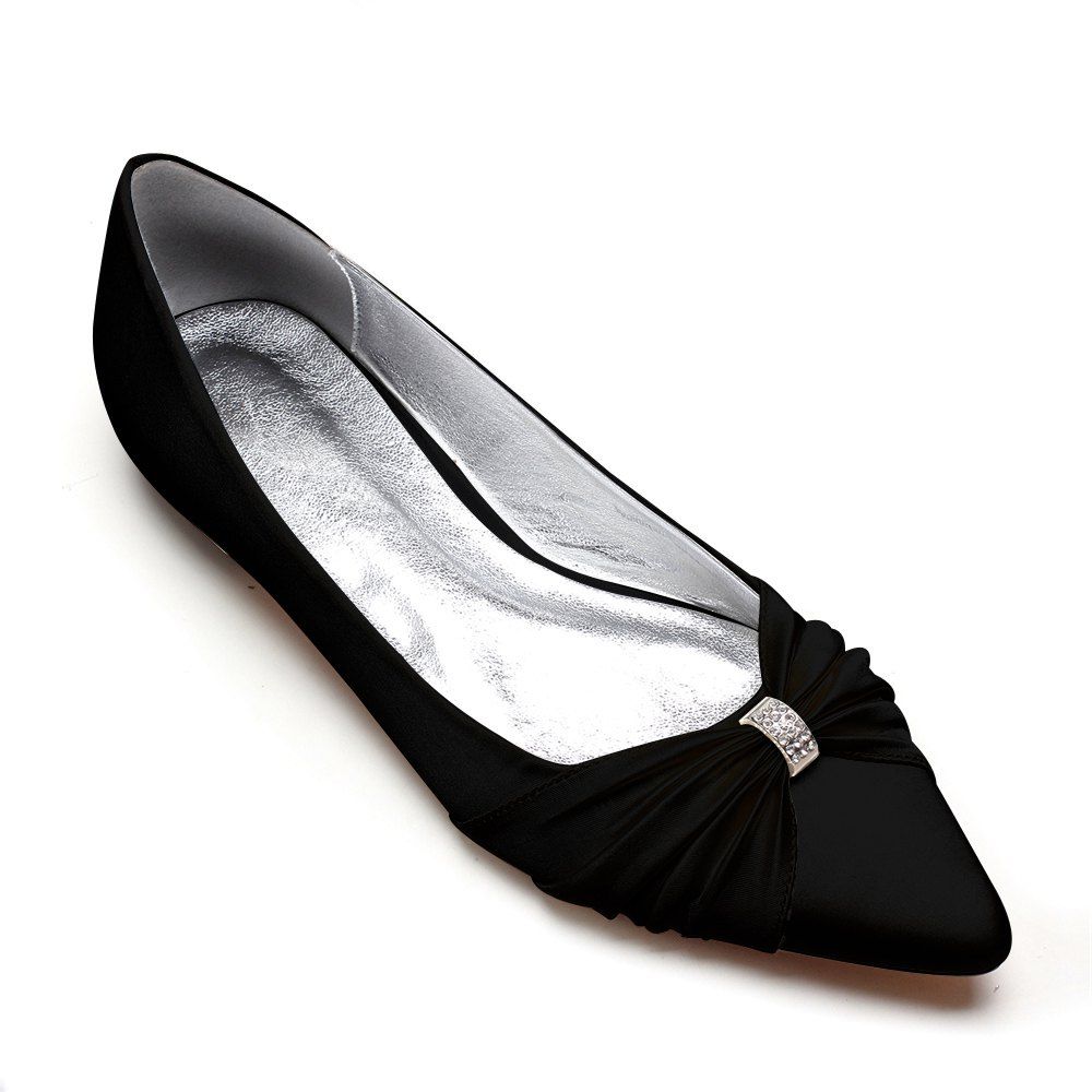 black flat wedding shoes