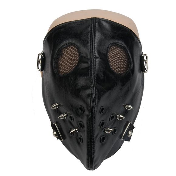 Masque de rivet de punk personnalisé masque antipoussière de locomotive d'équitation - Noir 