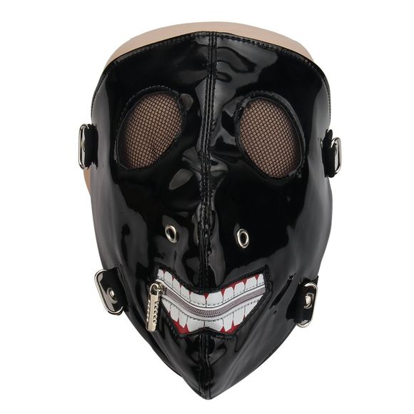 Vente chaude corticale punk squelette coupe-vent et masque antipoussière personnalité locomotive - Noir 