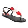 Miss Shoe BK529 Sandales à bout plat - Rouge 39