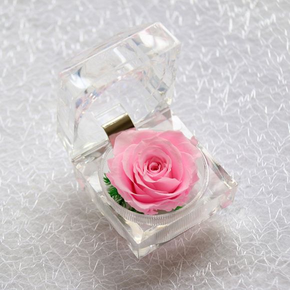 Cadeau de fleurs immortelles à la main fraîches conservées Rose haut de gamme pour la fête des mères Saint-Valentin mariage - Rose 