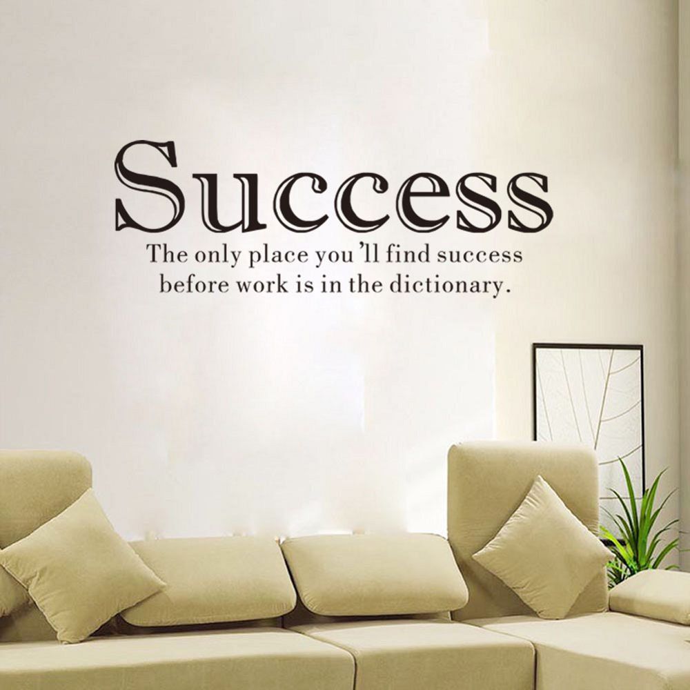 

DSU Only Place You Will Find Success Living Room English Sentence Wall Sticker Inspiring Sayings Home Decorative Decal, Black