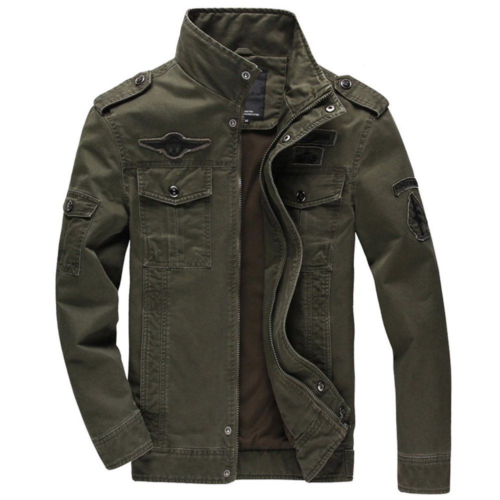 [17% OFF] 2021 Men'S Cotton Coat Plus Size Military Style Tooling ...