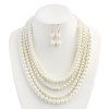 New Luxury Temperament Jewelry Simple et élégant collier de perles - Blanc 