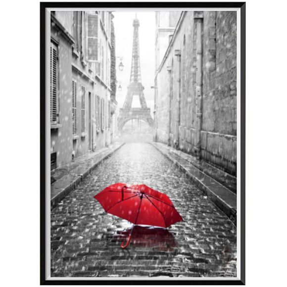 NAIYUE 9428 Tour Eiffel Rouge Parapluie Imprimer Dessiner 5D Diamant Peinture Diamant Broderie - multicolore 