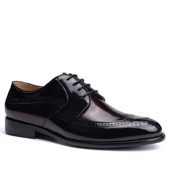Angleterre Style Business Flats formels de mariage noir chaussures pour hommes - Bordeaux 41