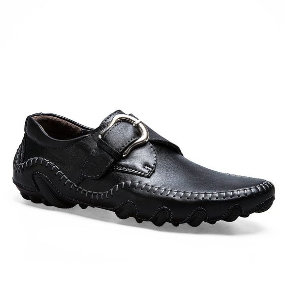 Nouveau style britannique en cuir Soft Bottom Business Casual chaussures pour hommes - Noir 44