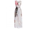 Fashion Beach longue robe robe en mousseline de soie mince Bohème - Blanc XL