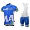 Malciklo Nouveaux produits été hommes cyclisme Jersey Bib Collants courts barboteuses Bike Compression Suits à séchage rapide - Bleu XL