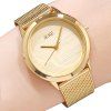 IEKE 88004 Femmes Célèbre Marque Minimaliste En Acier Maillage De Mode Simple Genève Montre Étanche Xfcs Rôle - d'or 