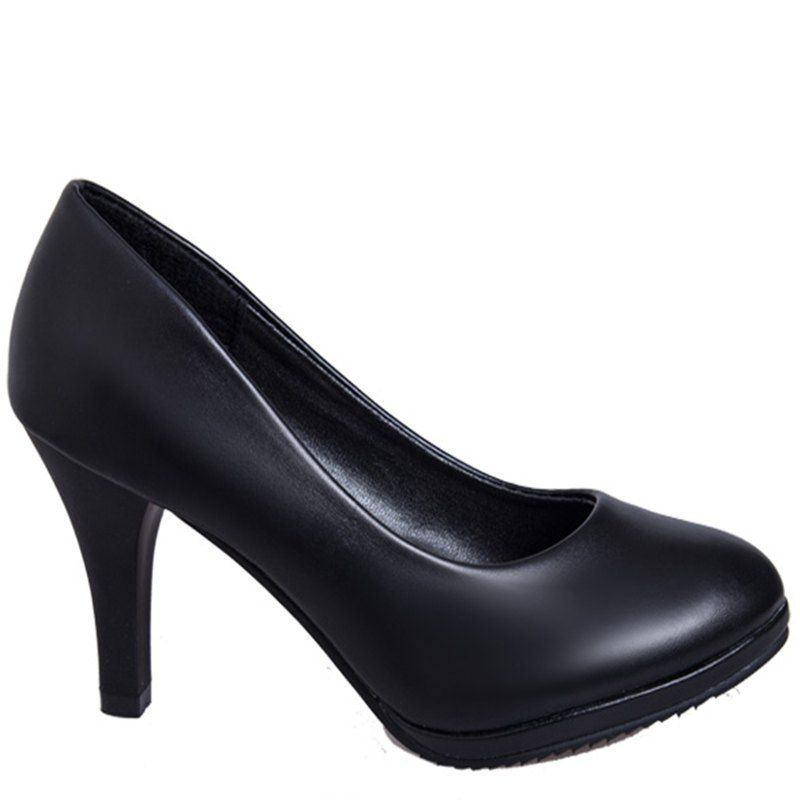 

Round Head High Heel Women's Whoes, Black