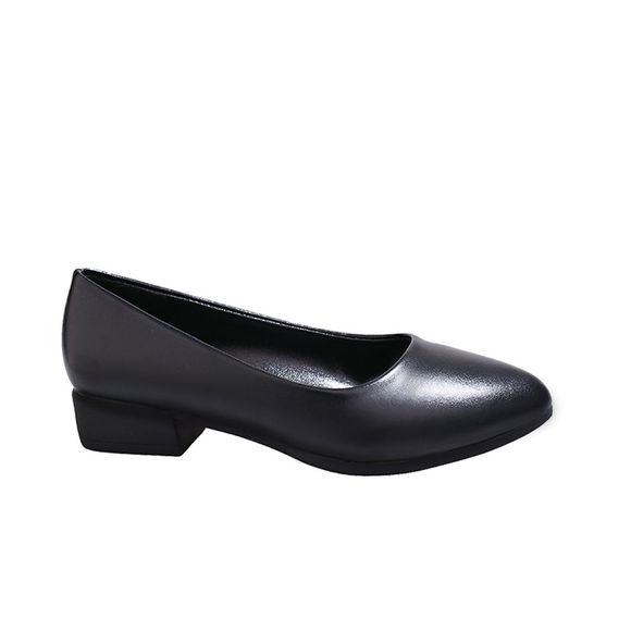 Chaussures pointues avec des talons bas - Noir 39