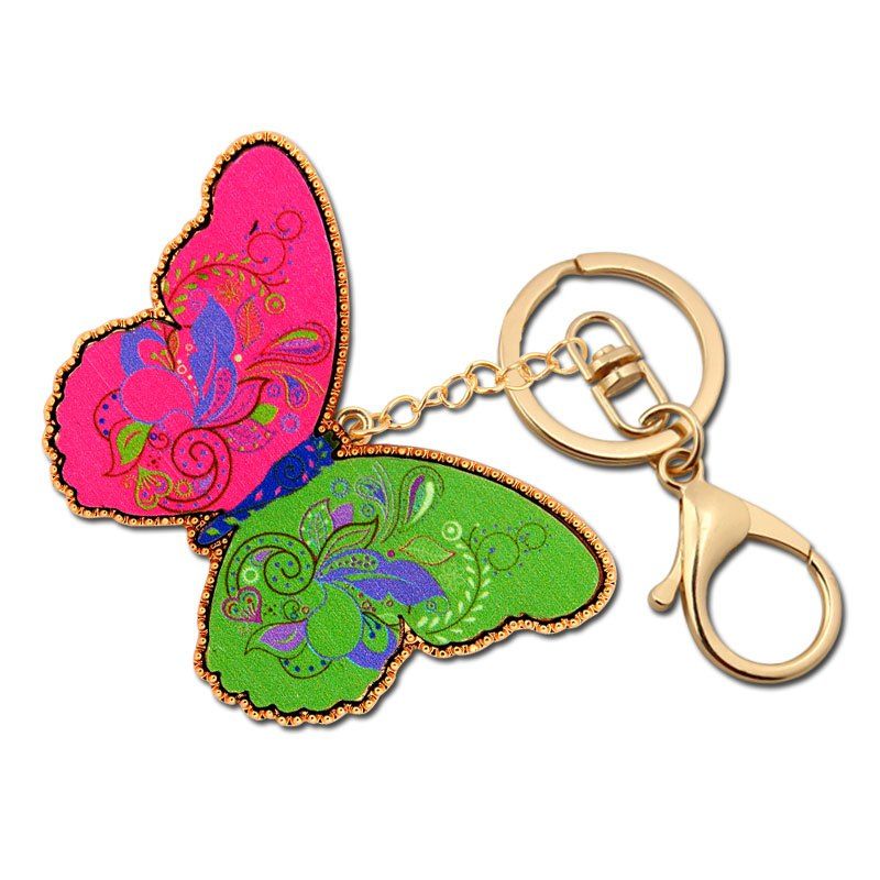 

Fashion Acrylic Butterfly Key Chain Women Girls Decorative Key Chain Bag Charm Pendant Jewelry, Pink