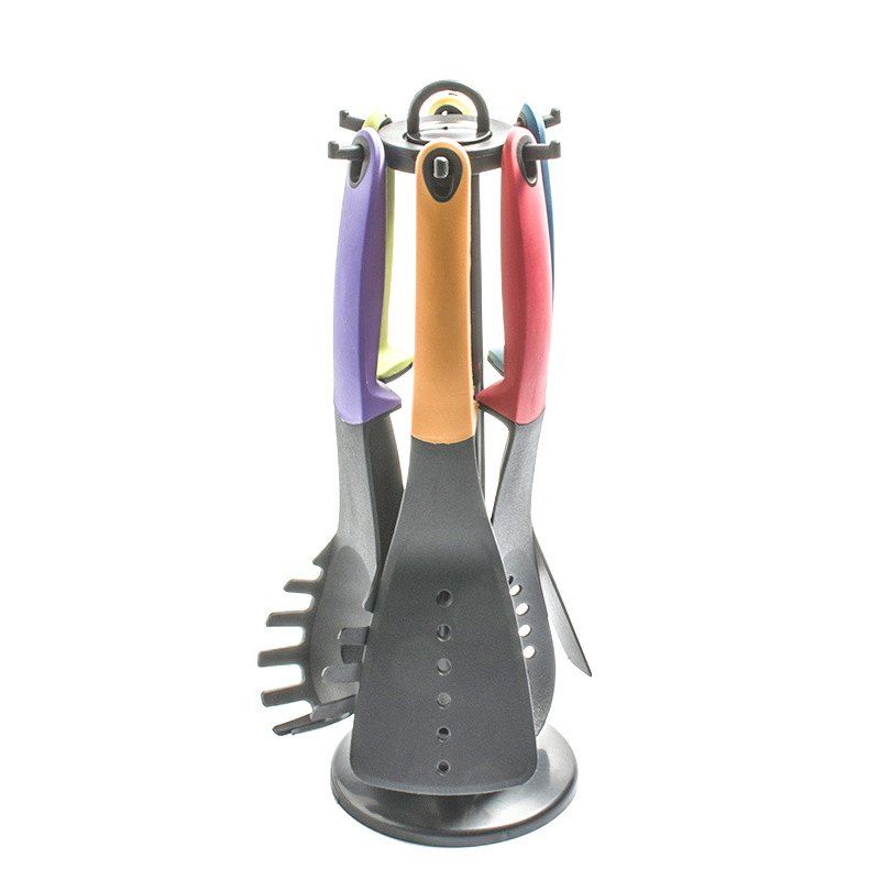 

6 Sets of Kitchen Utensils Safe High Temperature Non-Stick Pot Spoon Spatula Kitchen Utensils Set, Colour