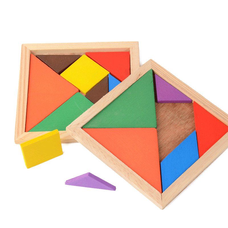 

10.5CM Wooden Jigsaw Puzzle Intelligence Toy for Kids, Colormix