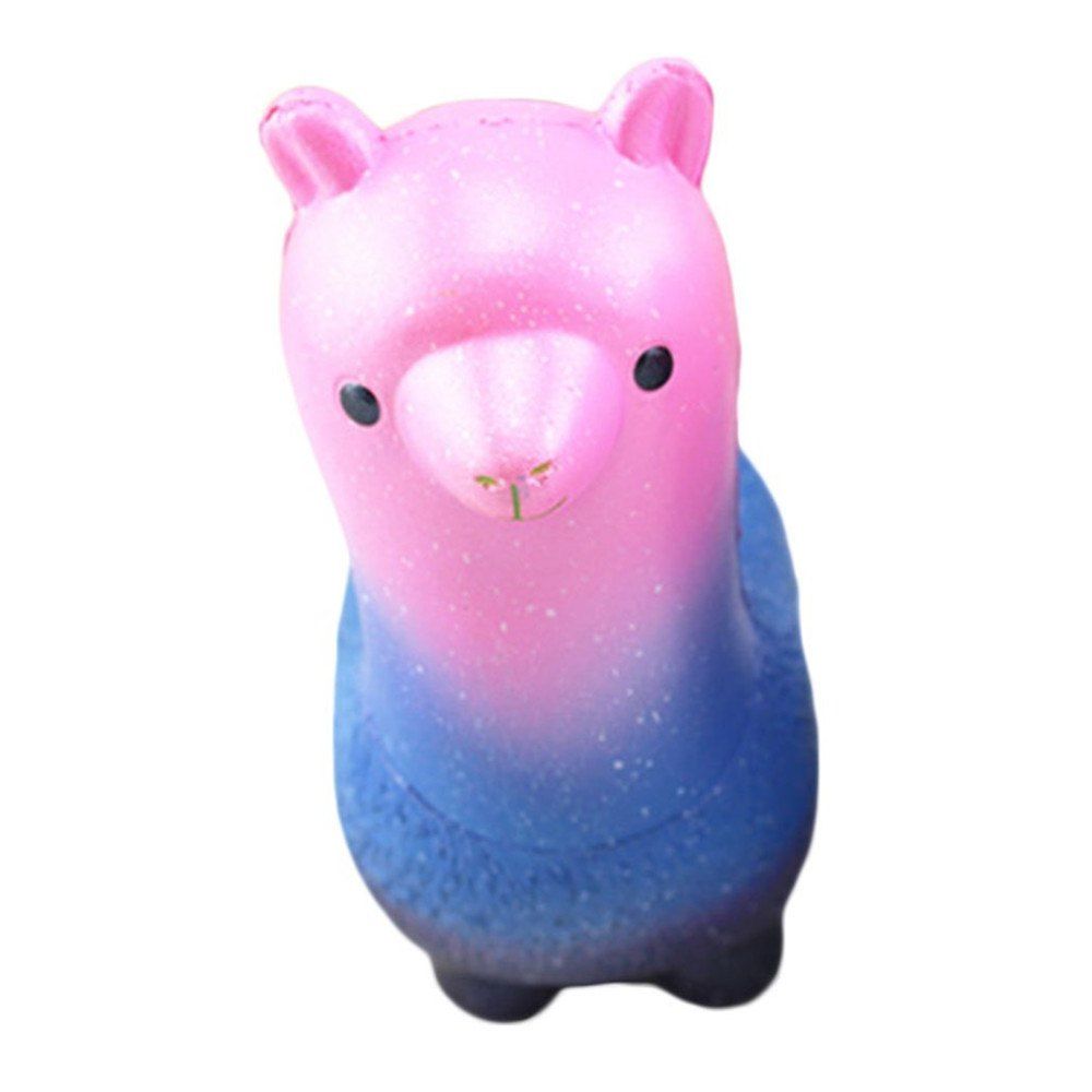 

Funny Squishies Colored Alpaca Slow Rising Toys Rainbow Jumbo Cream Scented Time Killer Squeeze Kid Toy Charm Gift, Colour