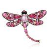 Vintage Design Shinny cristal strass Broches de libellule pour les femmes robe broche foulard broches - Rose 