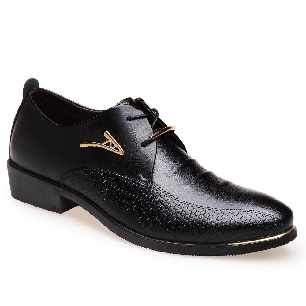 

Business Leisure Leather Shoes Enlarging Code, Black