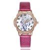 Khorasan Individual Feather Bell-Flower Head Belt Quartz Watch - Rouge Rose 