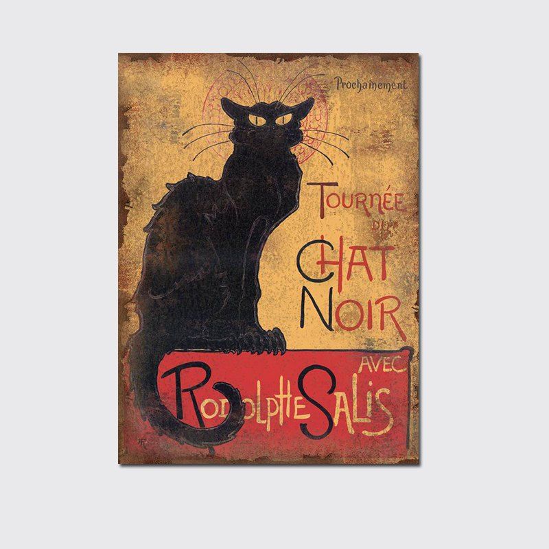

QiaoJiaHuaYuan No Frame Canvas Living Room Sofa Background Bedroom Adornment art Deco Animal Cat, Colormix