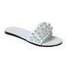 Pantoufles antidérapantes à fond plat TY-805 Pearl Dew Toe - Blanc 41