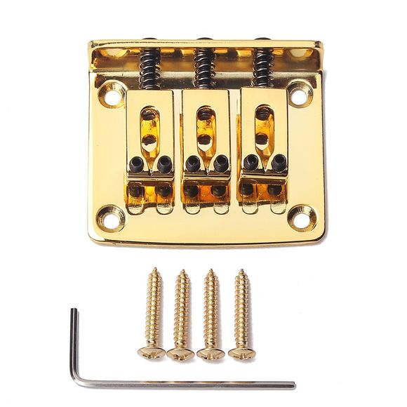 Boîte à Trois Cordes Pont d'Or pour Guitare - d'or 