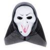 Masque Halloween drôle Full Face PVC horreur effrayant réaliste - Blanc 