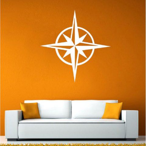 2019 dsu compasses rose wall sticker living room home decor vinyl