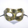 Masque de boule romaine antique masque de bronze d'or d'or d'Halloween Masque de visage d'homme classique demi classique de PVC - d'or 