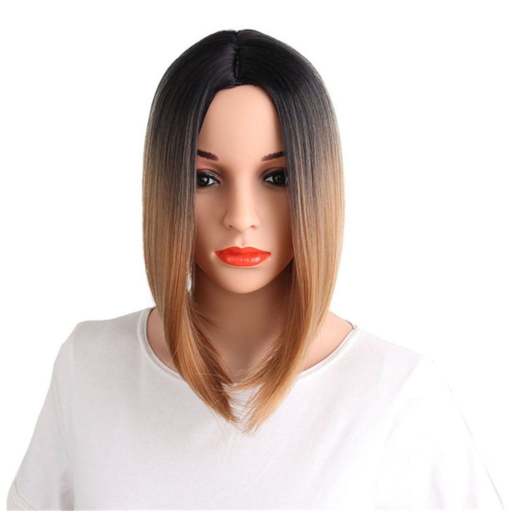 41% OFF 2021 CHICSHE Ombre Blue Wig Synthetic Hair Short ...