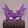 Sexy Femmes Filles Masque Pour Les Yeux Placage Creux Aigle Demi Visage Masque Bar Discothèque Masque Danse Parti Fournitures - Pourpre 
