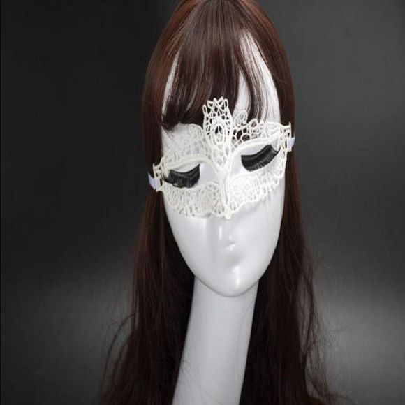 Nouveau Filles Femmes Masquerade Danse Partie Masque Pour Les Yeux Chat Halloween Déguisement Costume - Blanc 