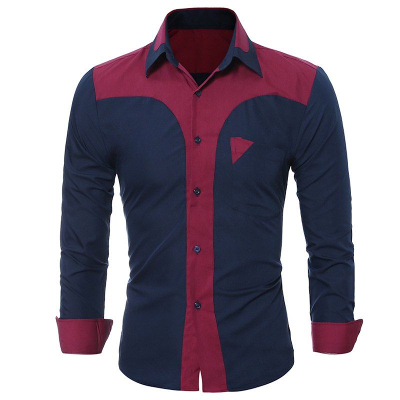 

Business Dress Color Casual Shirt, Cadetblue