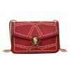 Paquet de mode chaîne de tête de serpent Paquet diagonal épaule petit sac - Rouge 