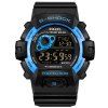 SMAEL 1446 montre électronique multifonctionnelle de sport imperméable fraîche - Bleu 