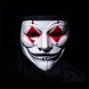 Vente chaude V pour Vendetta Masque Anonyme Guy Fawkes Déguisement Adulte Costume Accessoire Partie Cosplay Masques - Rouge 