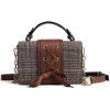 2018 Nouveau Sac Femme Sac Bandoulière Sac à Main Tendance All-Match Mode Plaid Petit Paquet - Brun 